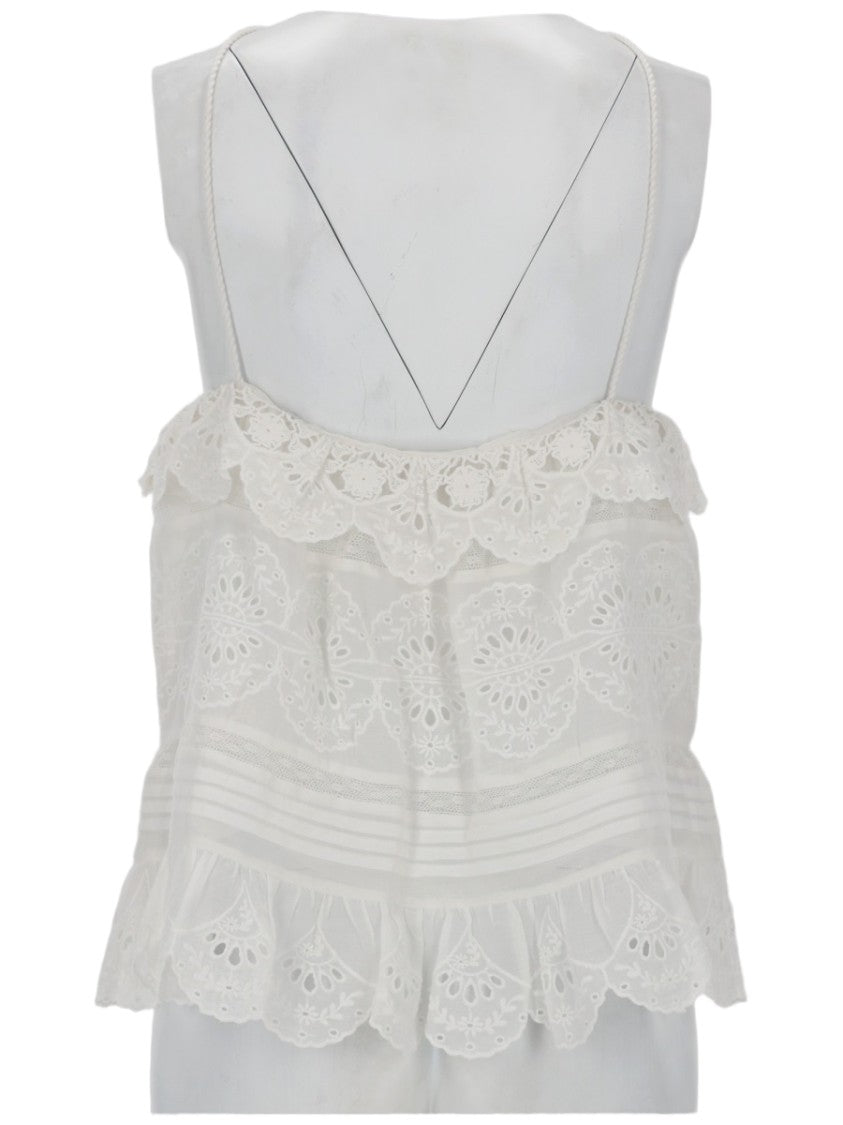 Isabel Marant Étoile Prisha Sleeveless Eyelet Lace Tank Top