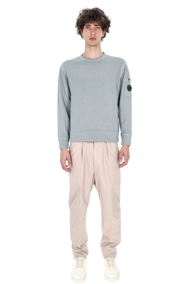 C.P. Company Grey Malfile Cotton Crewneck Sweater