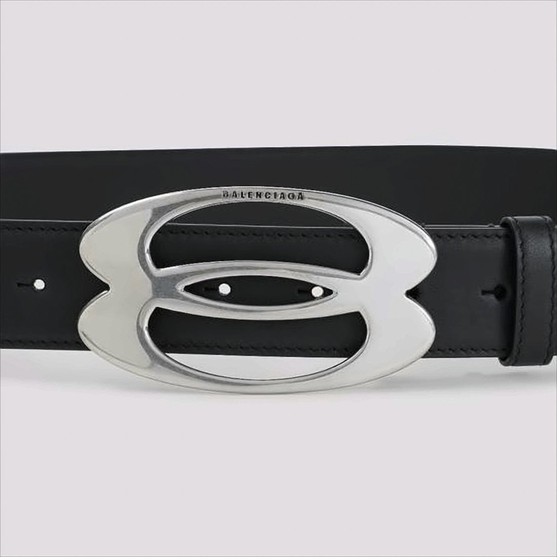 Balenciaga Calf Leather Belt With Double 'B' Buckle Detail