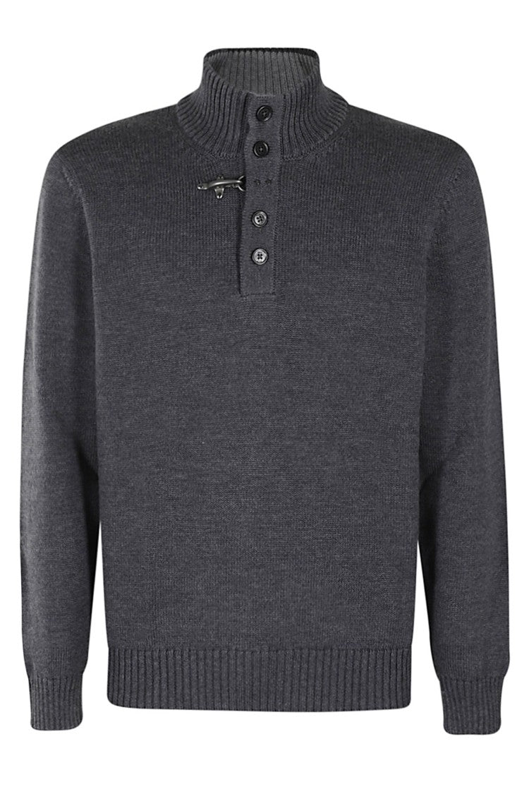 Fay High Collar Dark Gray Pullover
