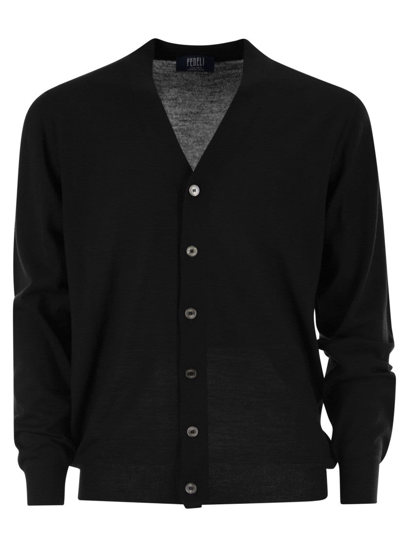 Fedeli Lightweight Virgin Wool Cardigan