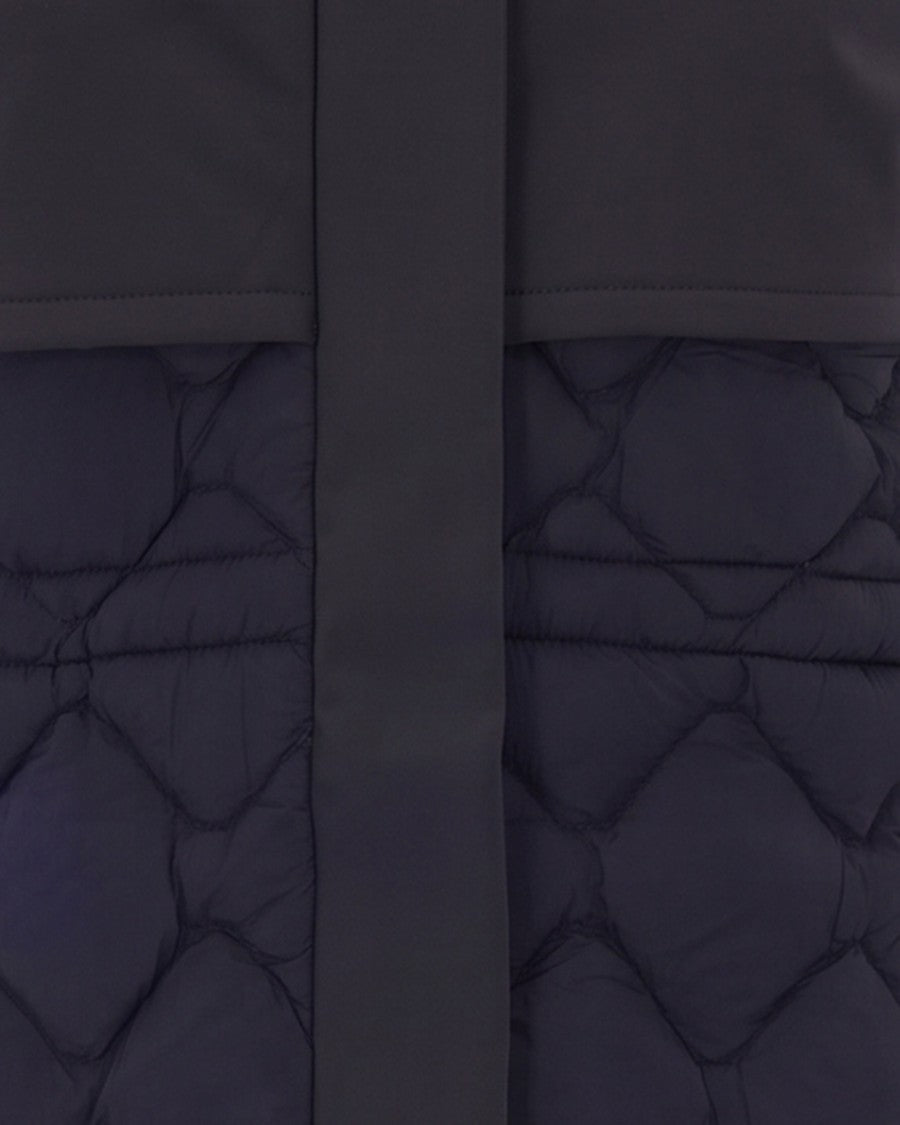 K-Way Hybrid Warm Shell Down Coat With Diamond Quilted Design