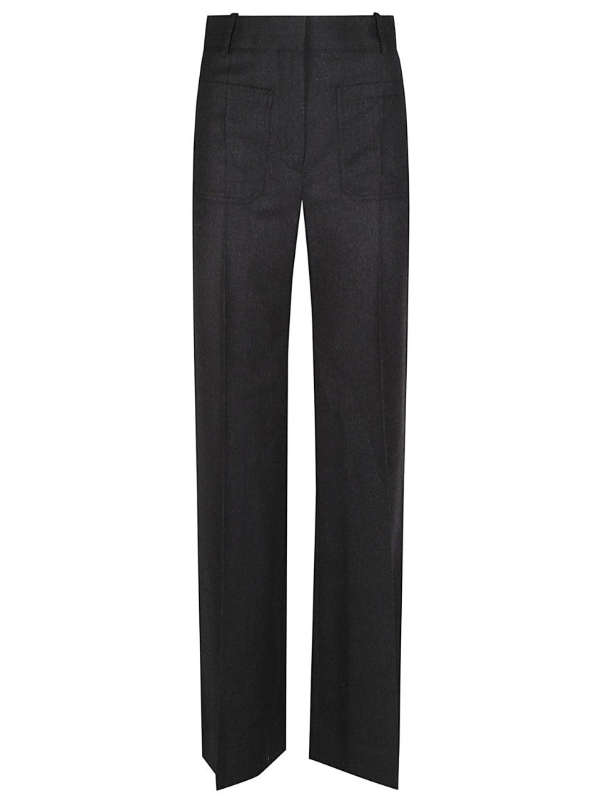 Victoria Beckham Alina Straight-Leg Tailored Wool Formal Pants