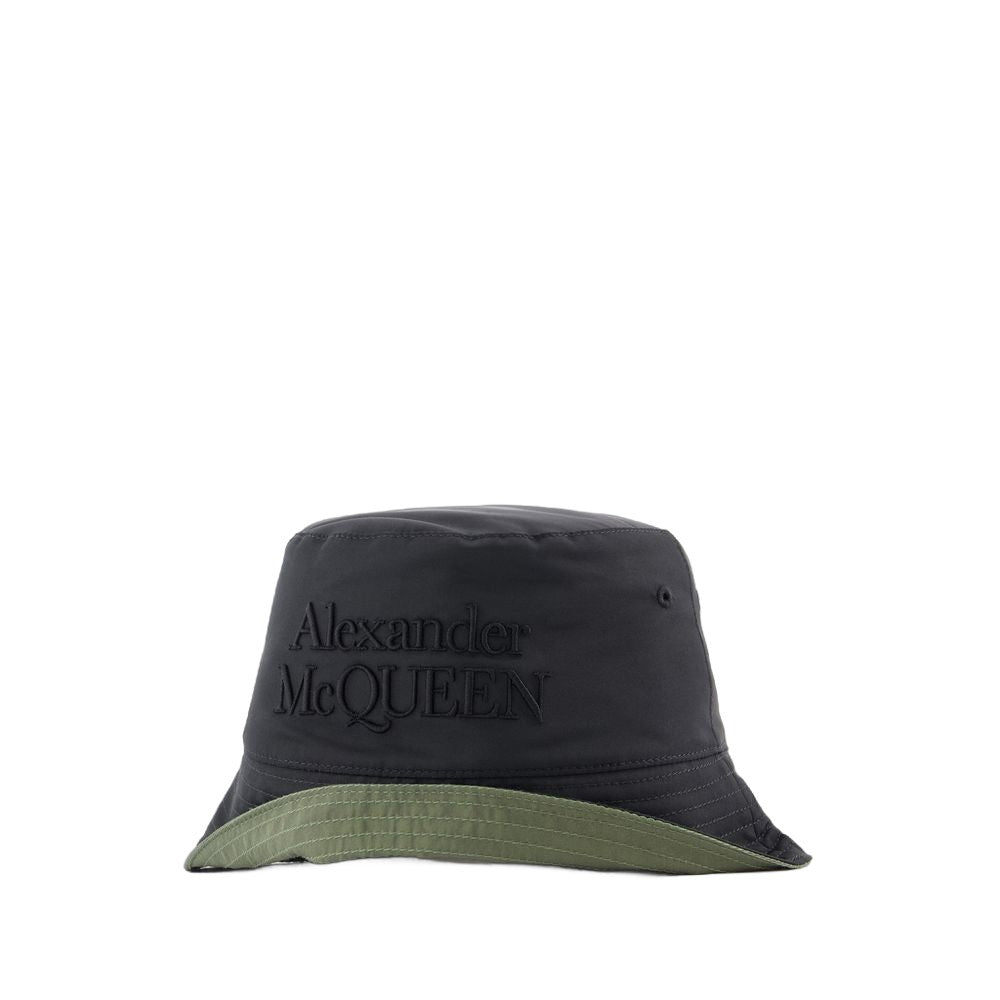 Alexander Mcqueen Low Rever Bucket Hat - Polyester - Khaki