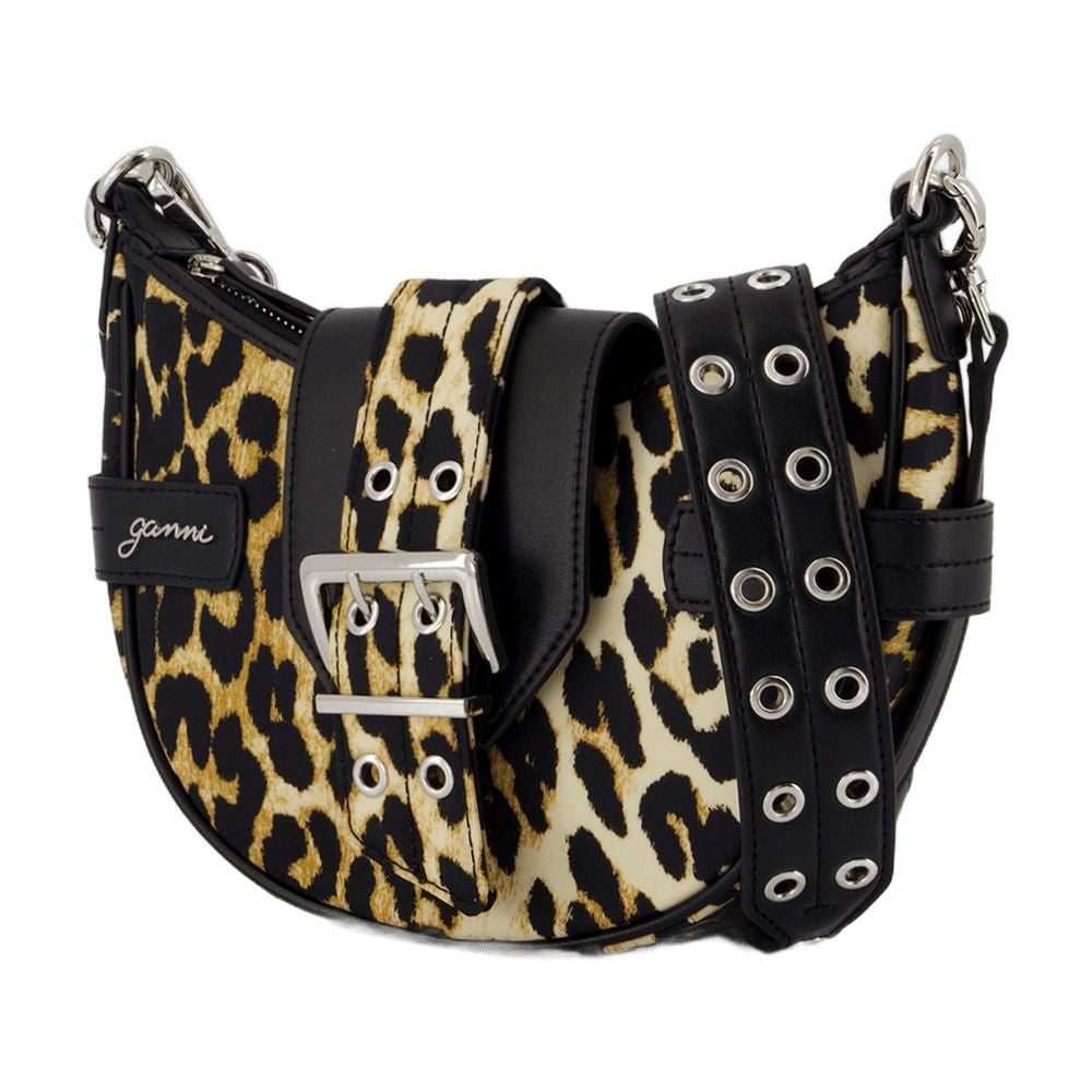 Ganni Bucky Small Crossbody - Nylon - Leopard