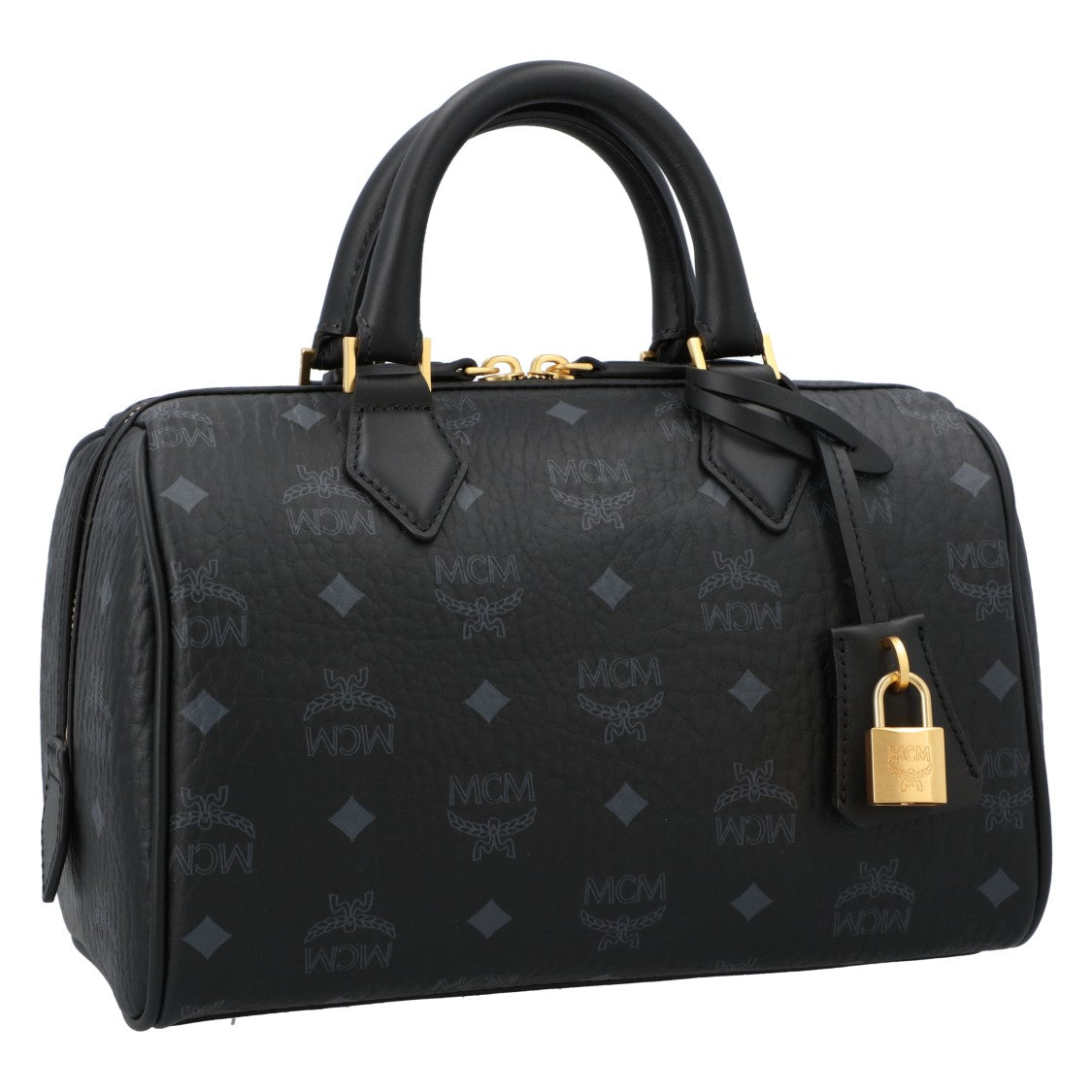 Mcm Ella Boston Bag In Visetos