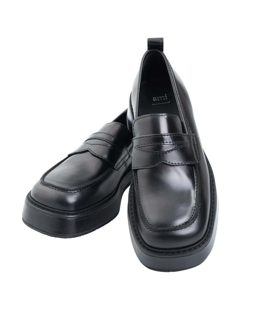 Ami Black Shoes With Rubber Sole