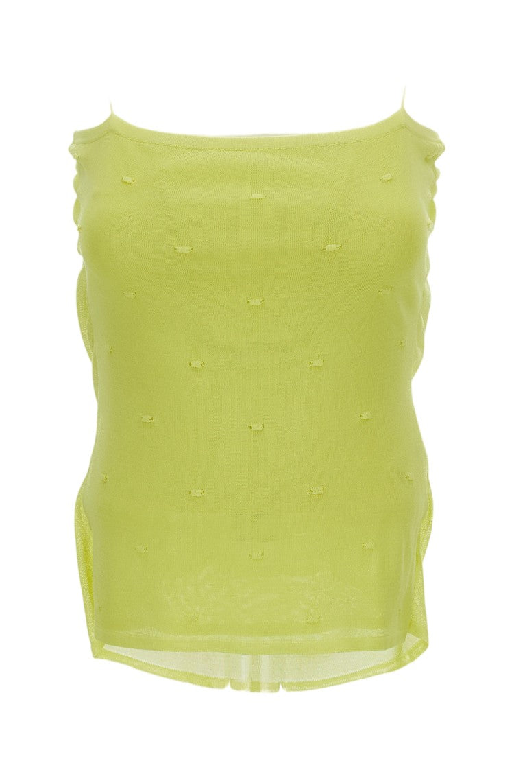 Jacquemus Textured Polka Dot Draped Tank Top By Jacquemus