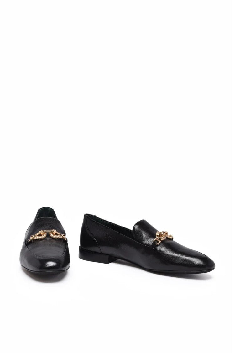 Tory Burch Refined Black Leather Loafer