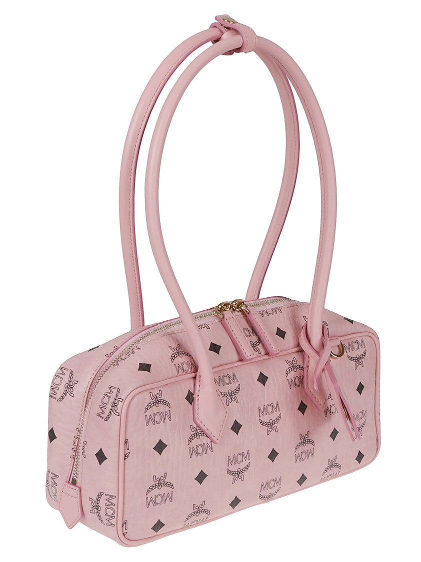 Mcm Black Leather Double-Zip Mini Bag