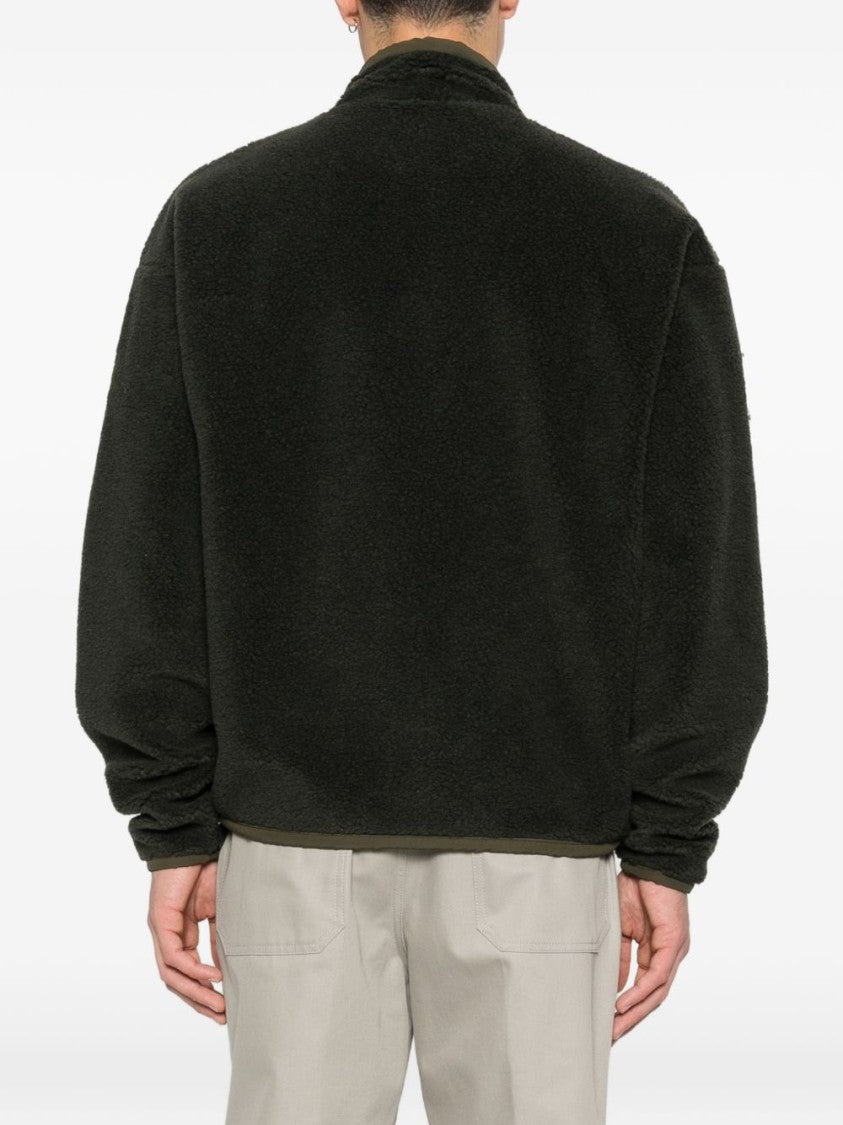 Bally Fleece Texture Sweater With Crest Motif