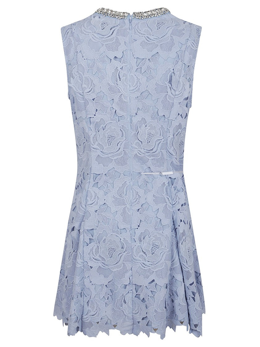 Self-Portrait Floral Lace Mini Dress