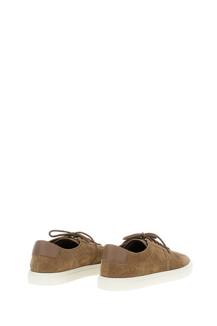 Common Projects Beige Suede Low-Top Sneakers With Lace-Up Closure