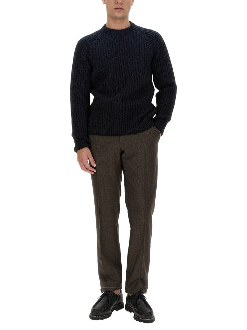 Brioni Textured Ribbed Cashmere And Virgin Wool Sweater