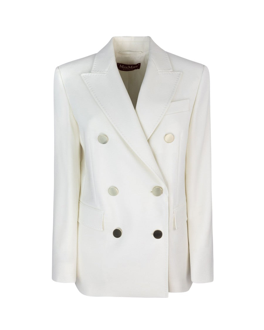 Max Mara Edicola Blazer In Wool Satin Crêpe