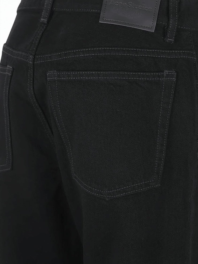 Acne Studios Wide-Leg Denim Pants With High Waist And Five-Pocket Design
