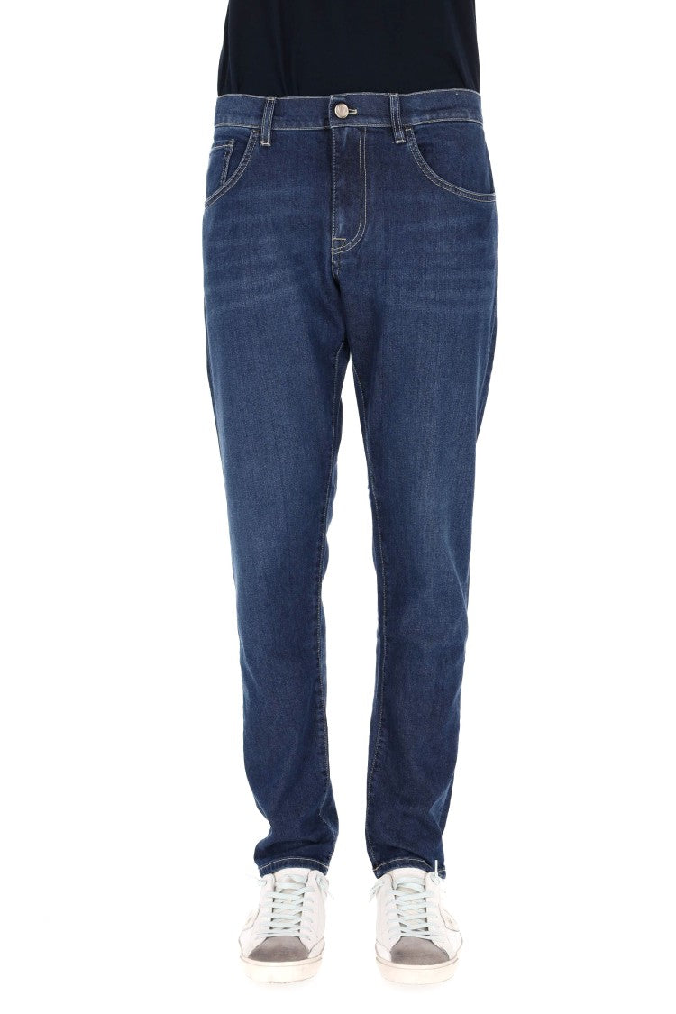 Pt Denim Dark Wash Breakbeat Cotton-Silk Jeans