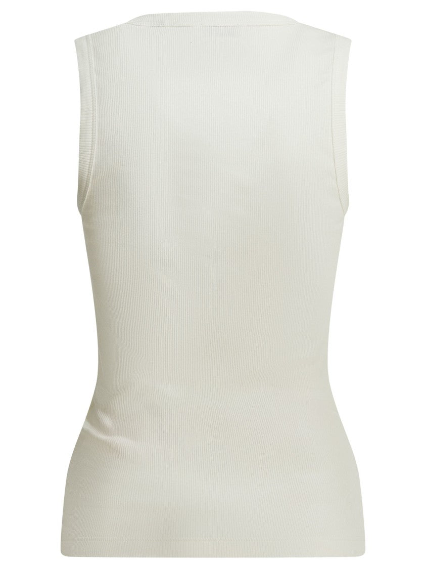Burberry Scoop Neck Ribbed Top