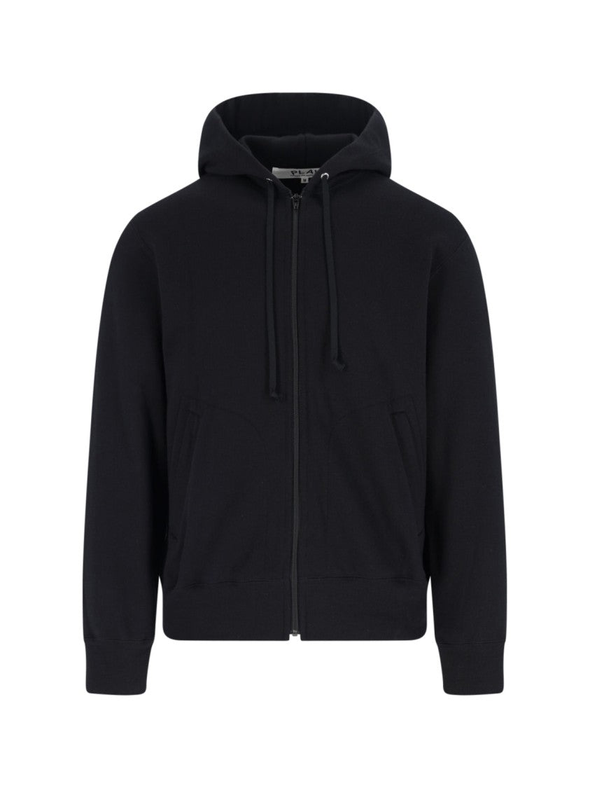 Comme Des Garçons Logo Zip Hoodie – Black