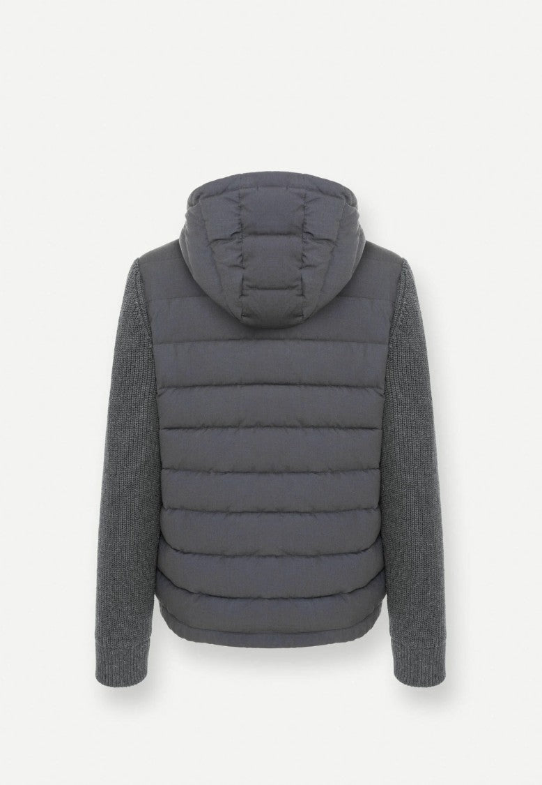 Colmar Padded Hooded Knitted Sleeves Quilted Jacket
