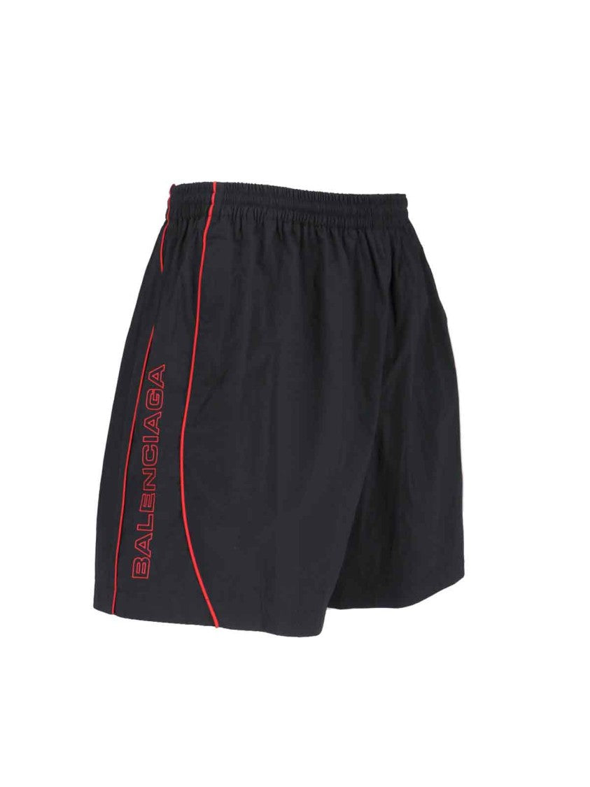 Balenciaga Logo Sports Shorts – Black