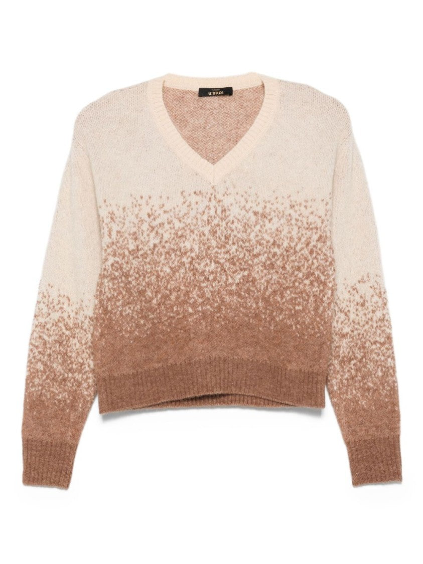 Twin-Set Ombre Effect V-Neck Sweater
