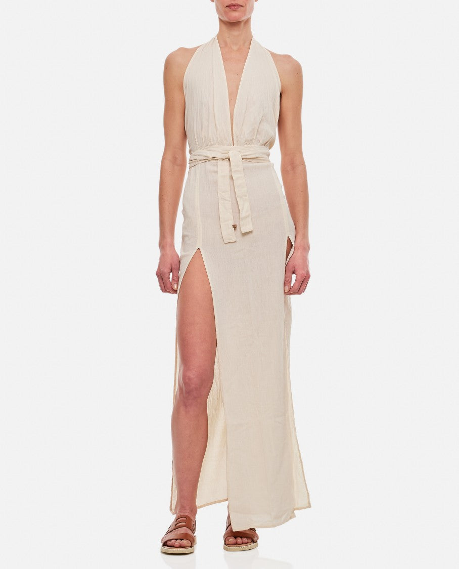 Caravana Tacoh Cotton Long Dress With Slits