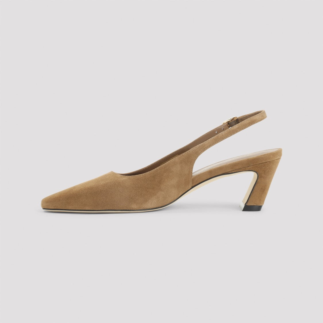 Stuart Weitzman Pointed Toe Suede Slippers