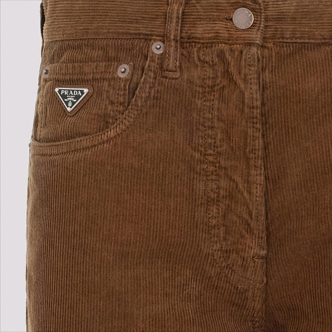 Prada Brown High-Waisted Straight Pants