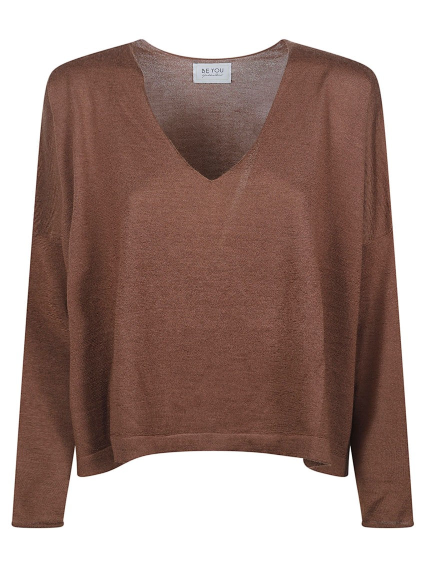 Be You Airy Knit Top With V-Neckline