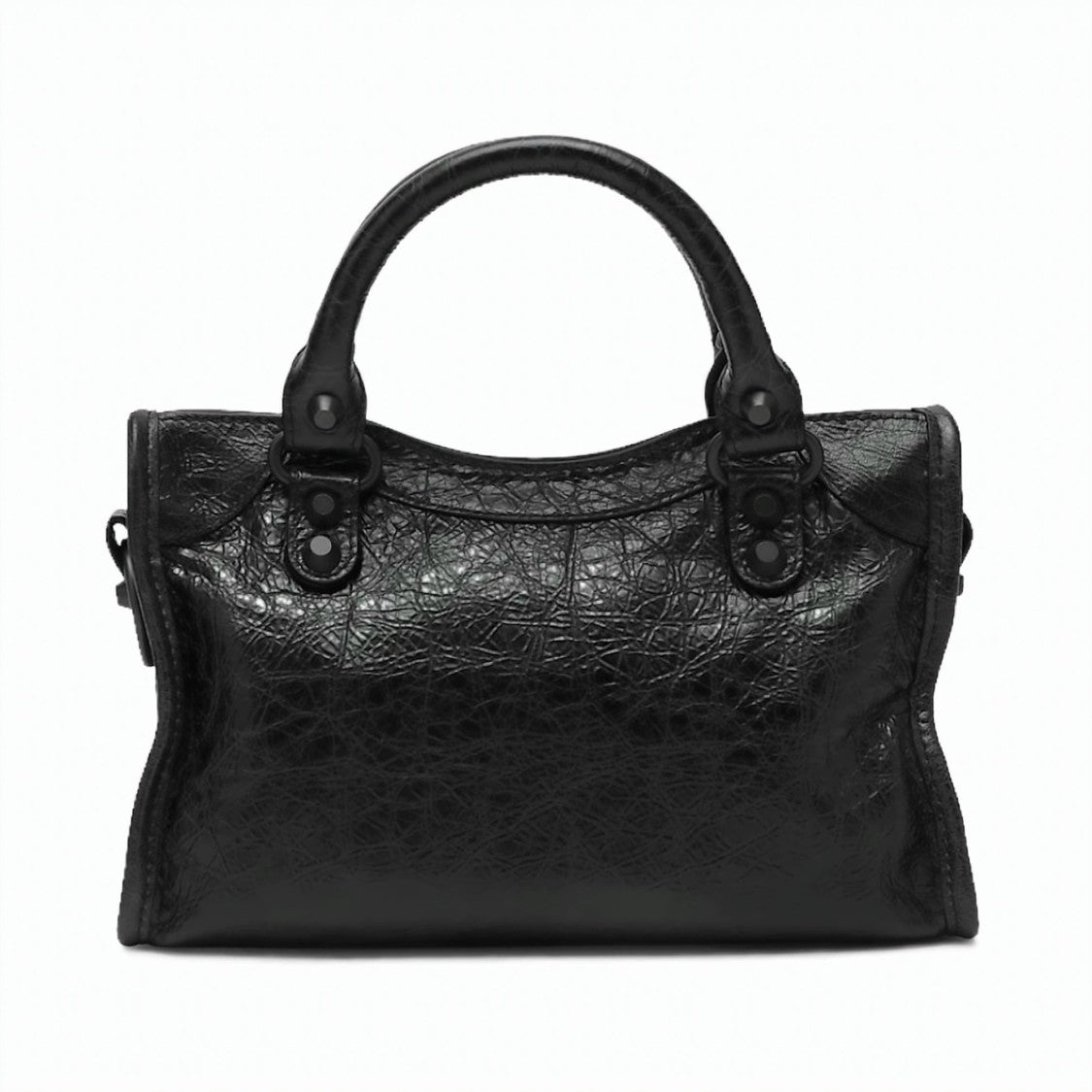 Balenciaga Compact Textured Lamb Leather Mini Handbag