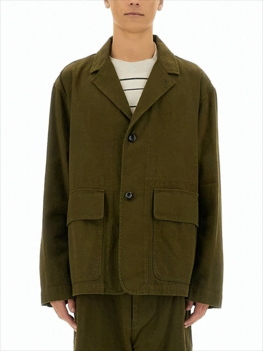 Margaret Howell Boxy Fit Utility Jacket With Notched Lapel