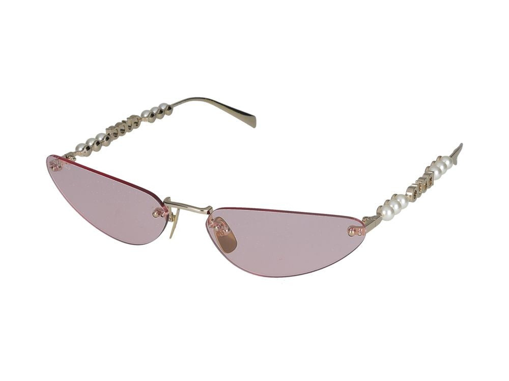 Gucci Gold Pink Tinted Lenses Metal Sunglasses