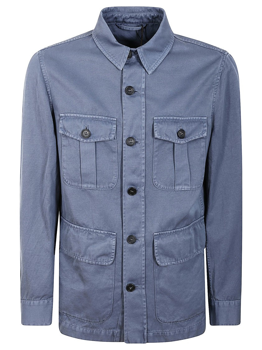 Montedoro Contemporary Sahariana Shirt With Practical Pockets