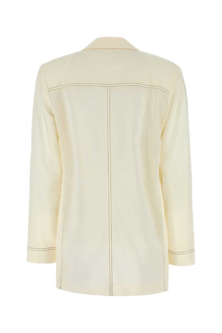 Philosophy Di Lorenzo Serafini Ivory Polyester Blend Blazer