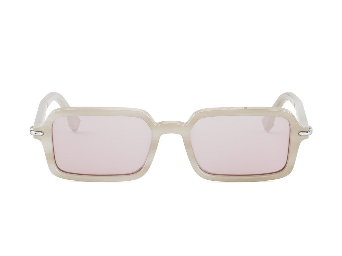 Fendi Fe40174i Translucent Acetate Rectangular Sunglasses
