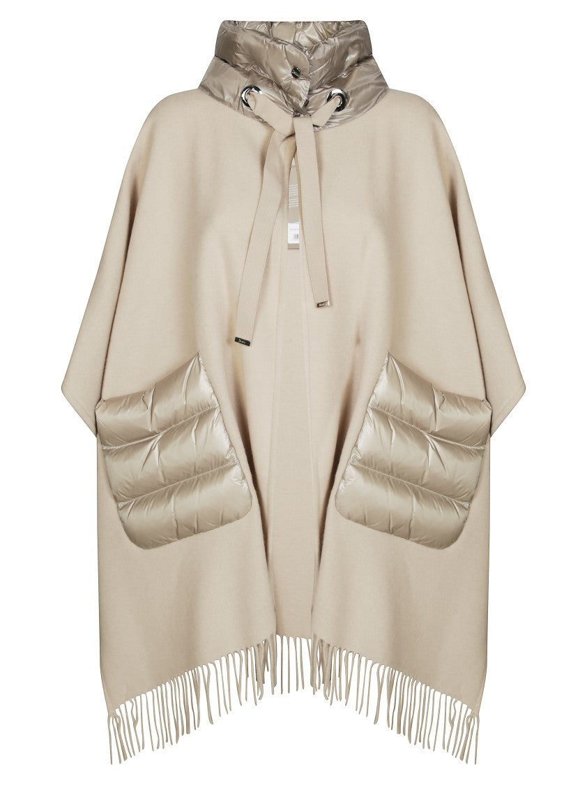 Herno Warmy Poncho With Ultralight Details