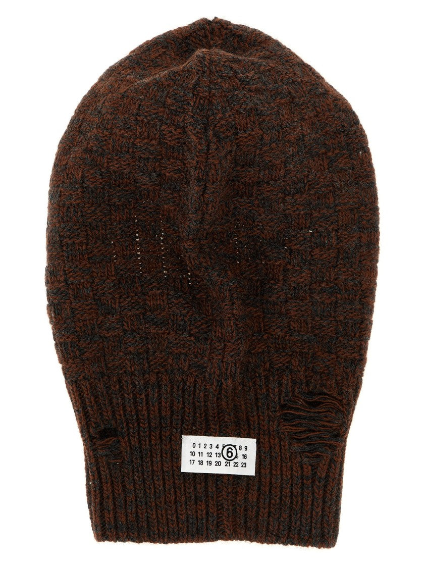 Mm6 By Maison Margiela Distressed Wool Balaclava