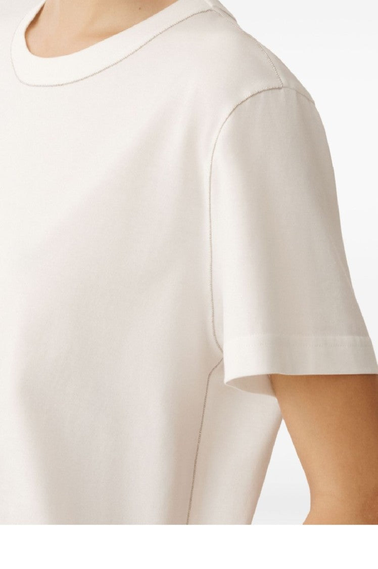 Fabiana Filippi Relaxed-Fit White Jersey Top