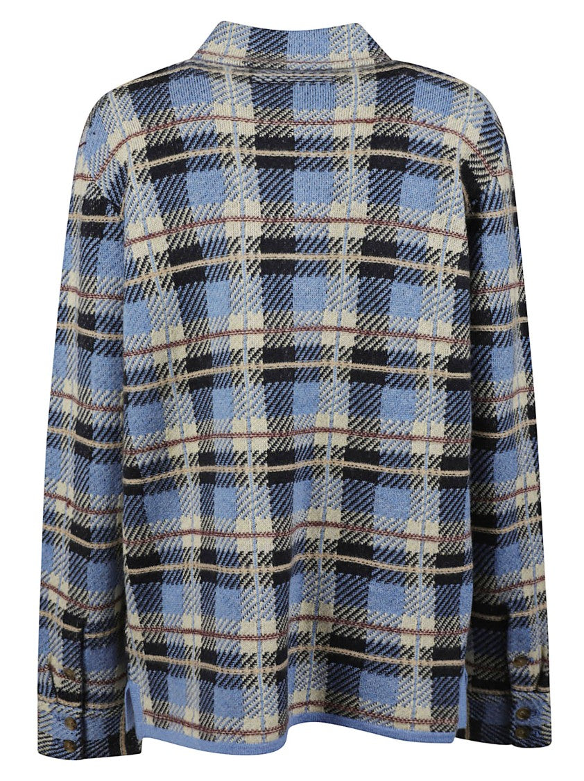 Guest In Residence Plaid Flap Pocket Cashmere Shirt