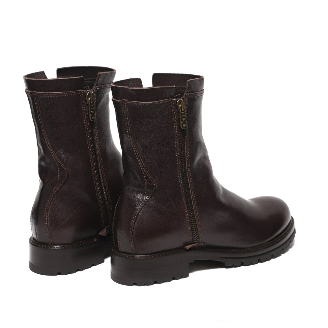 Hundred 100 Ebony Leather Ankle Boot