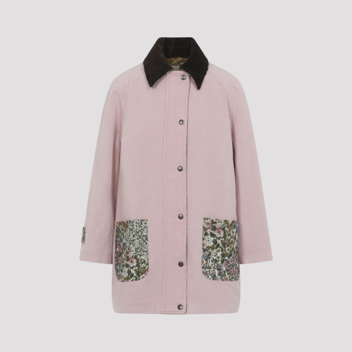 Valentino Short Coat With Floral Accents