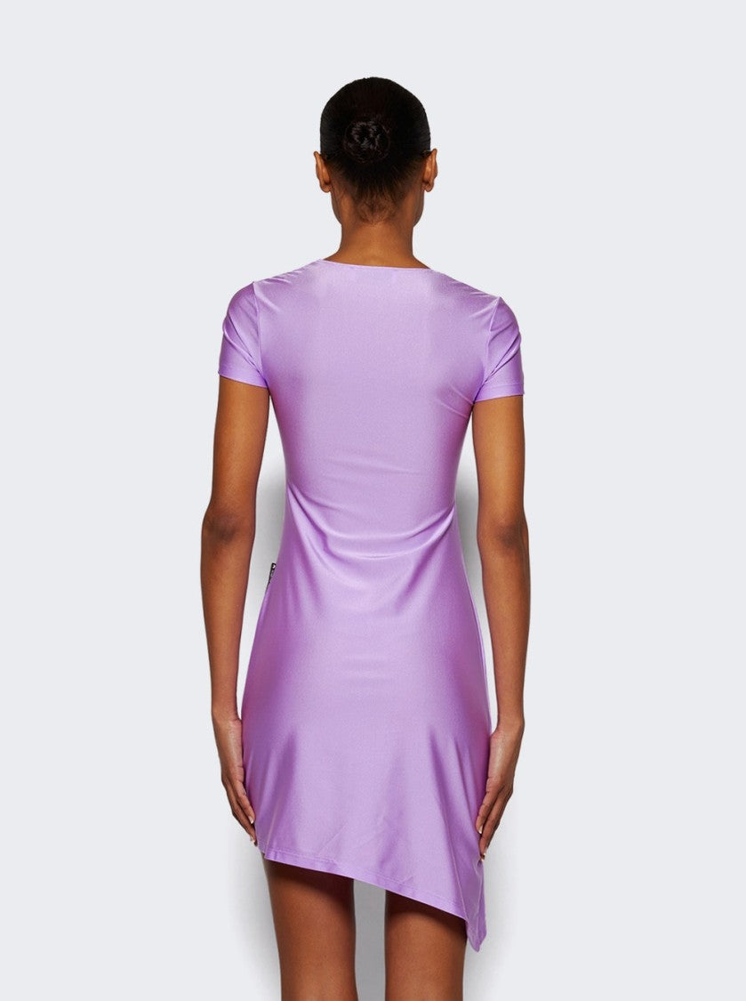 Marine Serre Draped Jersey Open Chest Dress Sweet Lilac