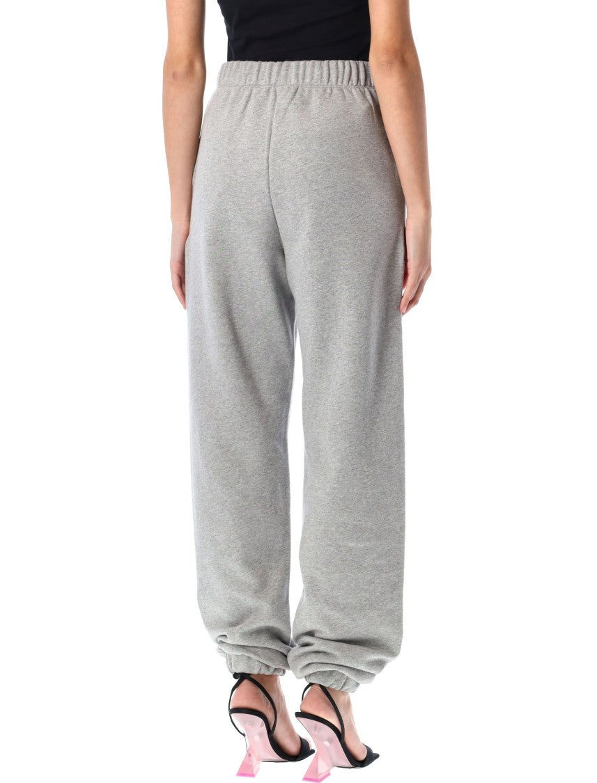 The Attico Relaxed Fit Heather Grey Fleece Jogging Pants
