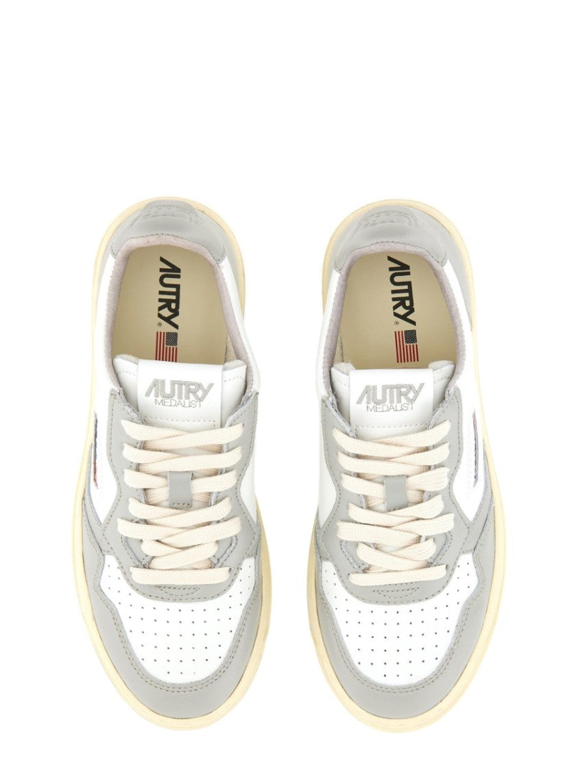 Autry Medalist Low Cow Leather Perforated Sneakers