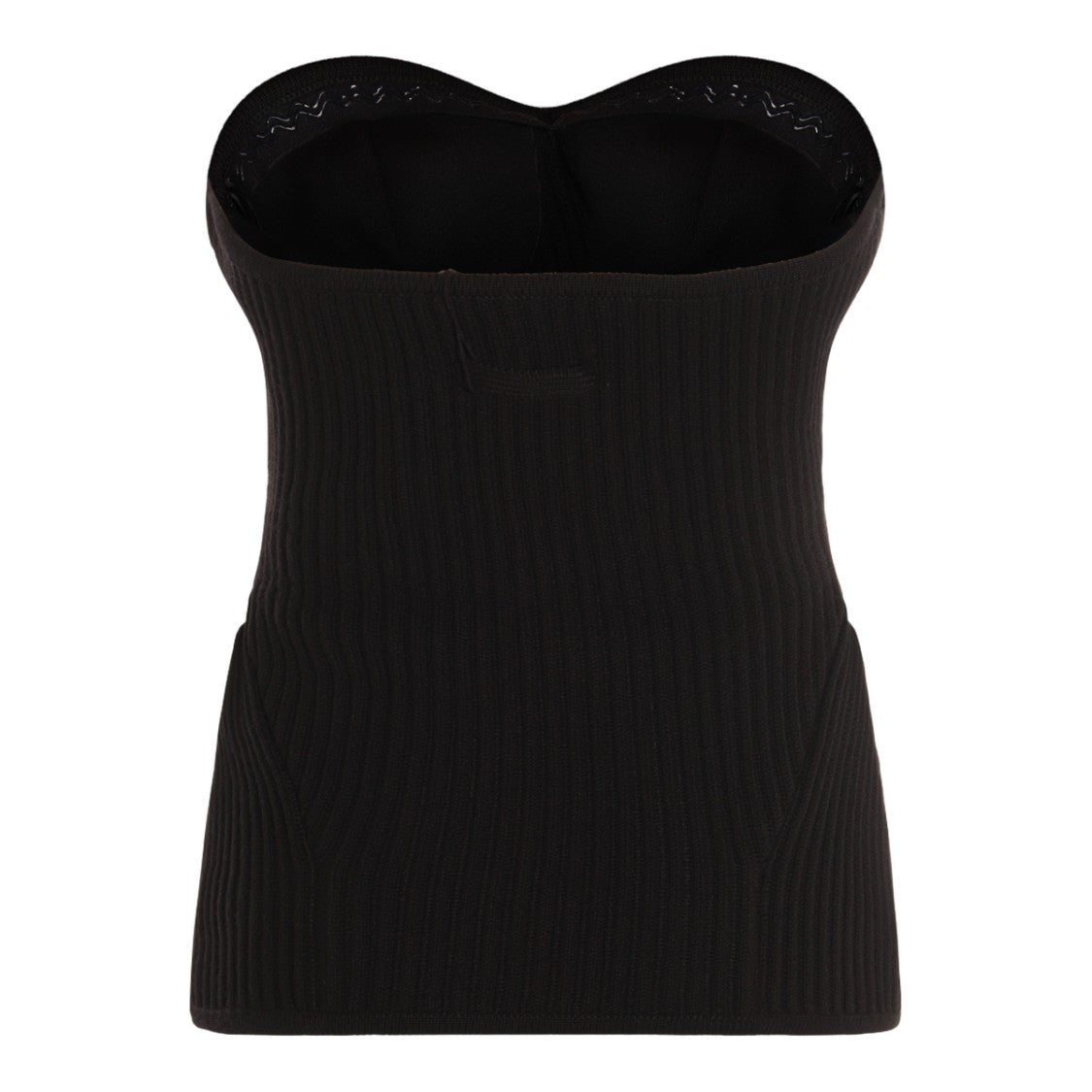 Jean Paul Gaultier Form-Fitting Ribbed Strapless Bodysuit With Bustier Design