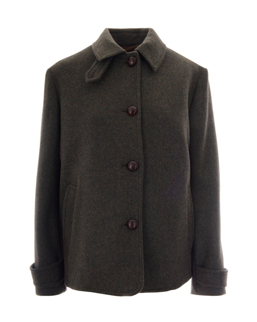 Max Mara Sage Green Wool-Blend Jacket