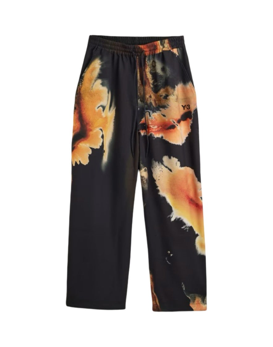 Y-3 Wide-Leg Track Pants With Abstract Floral Print