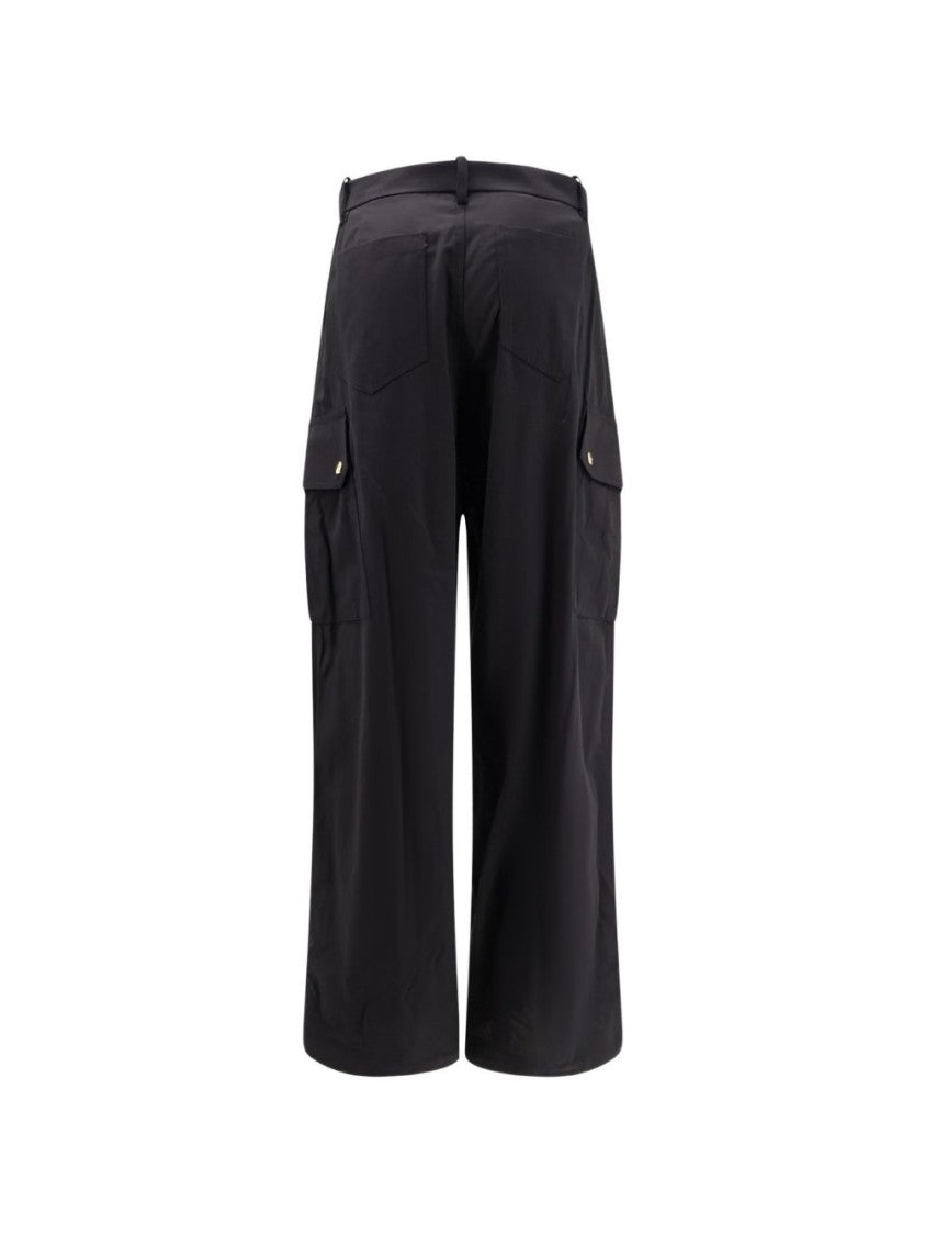 Pinko Wide-Leg Cropped Trousers With High Waist