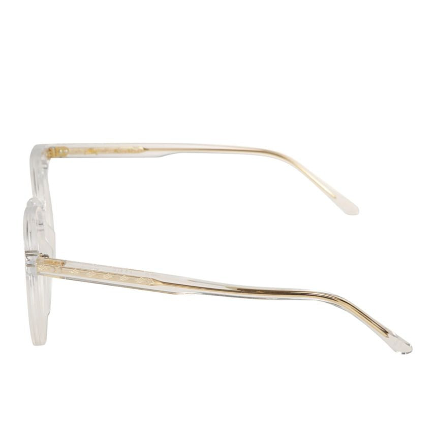 Kador Jane-53 Transparent Frame Eyeglasses With Golden Tint Temples